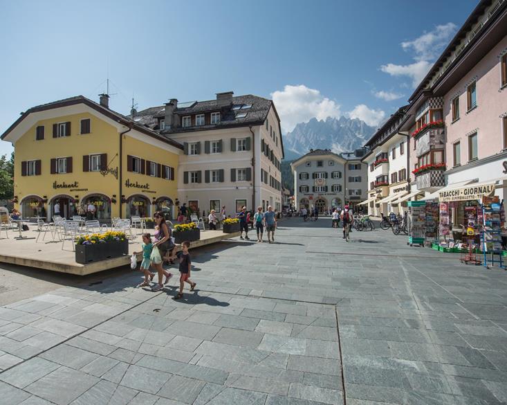 La zona pedonale di San Candido