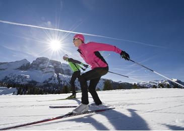 Langlaufen in den Dolomiten
