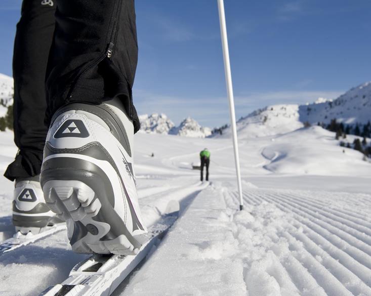 Beim Langlaufen die Berge erleben