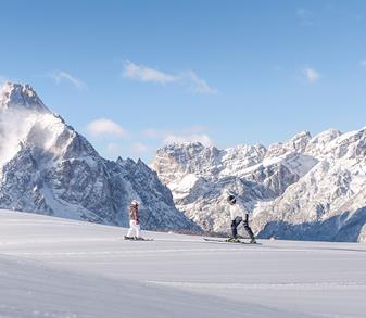 Skifahren in den 3 Zinnen