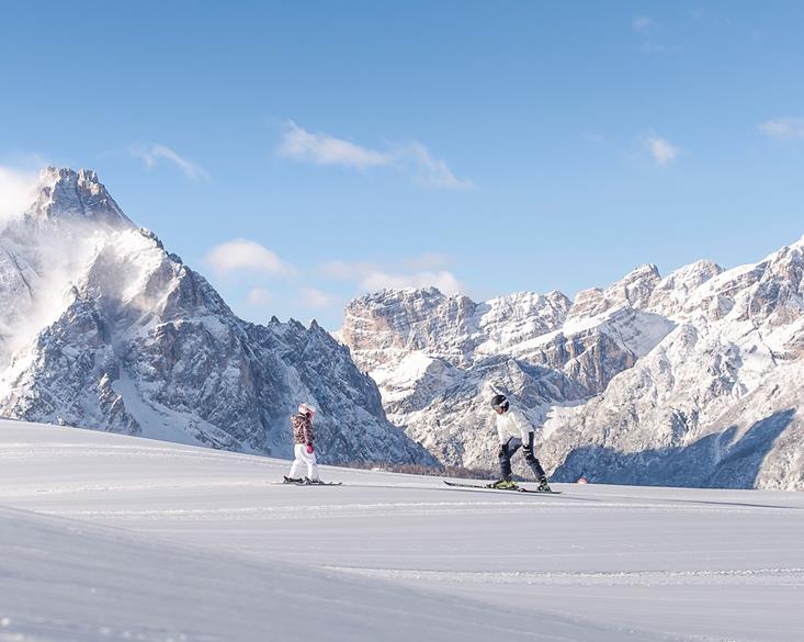 Skifahren in den 3 Zinnen
