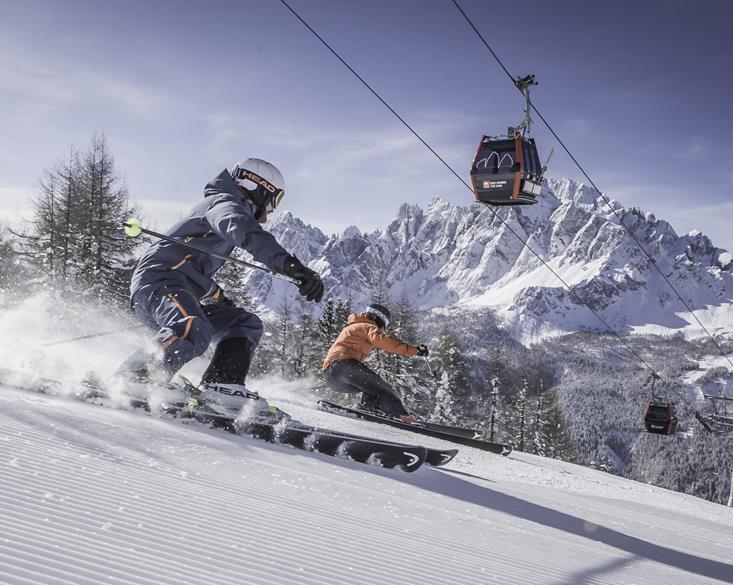 Skifahren in den Dolomiten