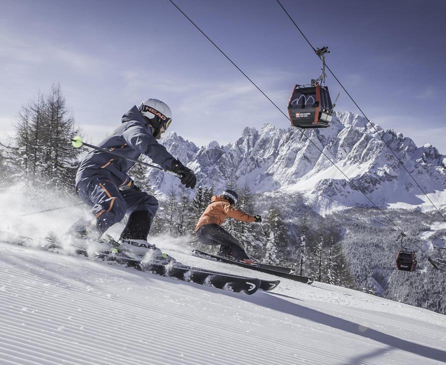 Skifahren in den Dolomiten